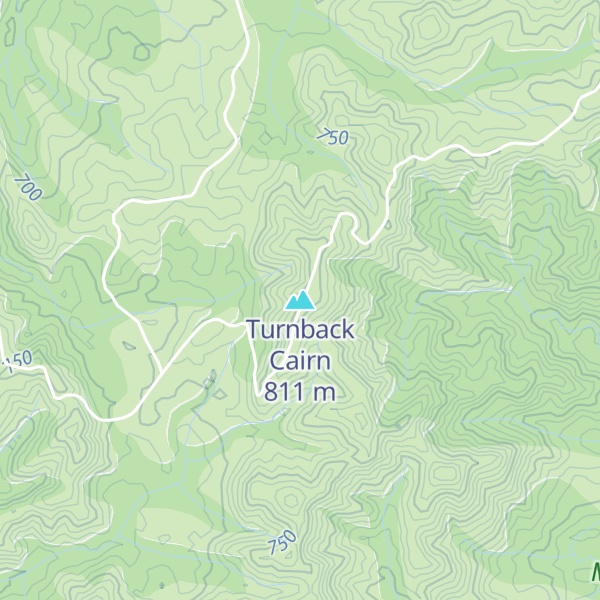 Map of Turnback Cairn