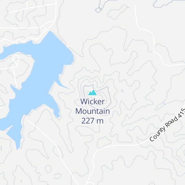 Map of Wicker Mountain
