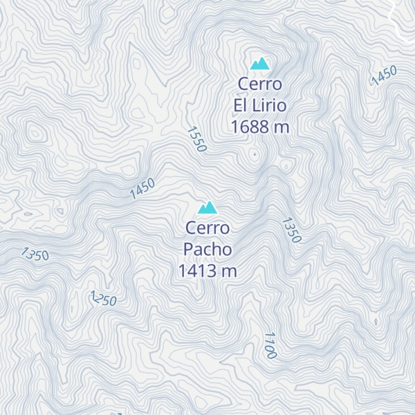 Map of Cerro Pacho