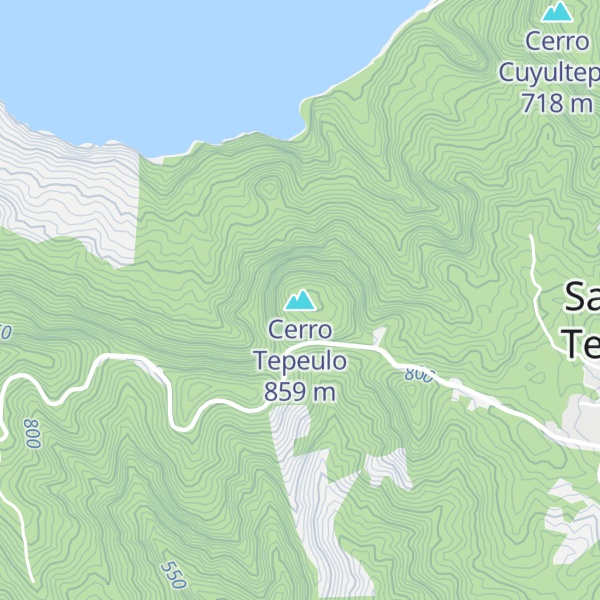 Map of Cerro Tepeulo