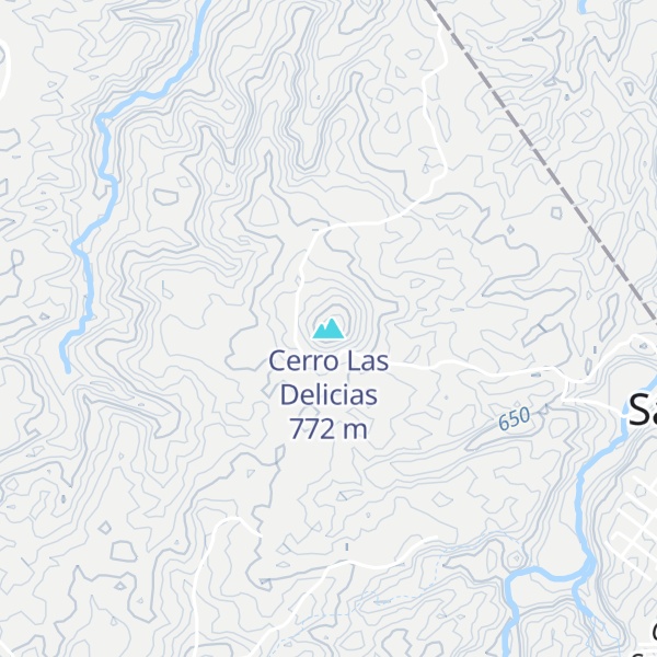 Map of Cerro Las Delicias