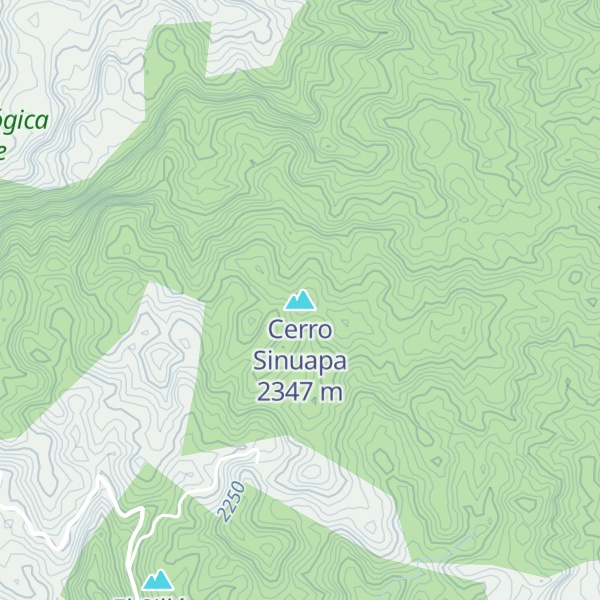 Map of Cerro Sinuapa