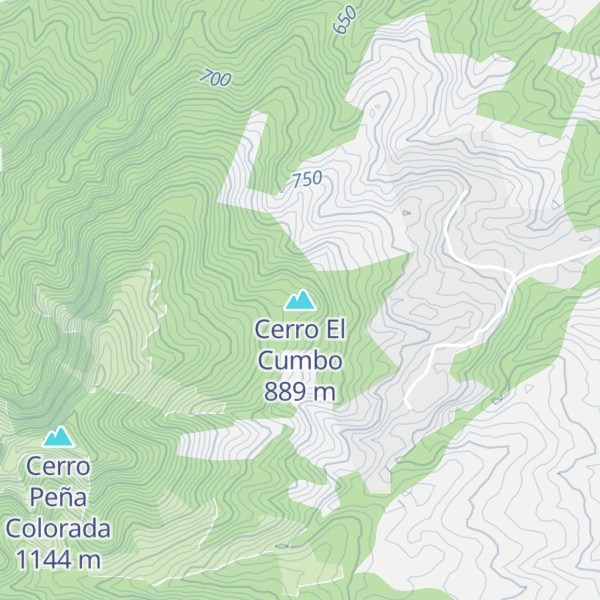 Map of Cerro El Cumbo