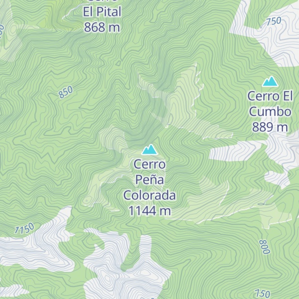 Map of Cerro Peña Colorada