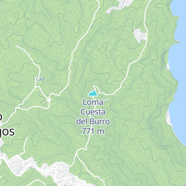 Map of Loma Cuesta del Burro