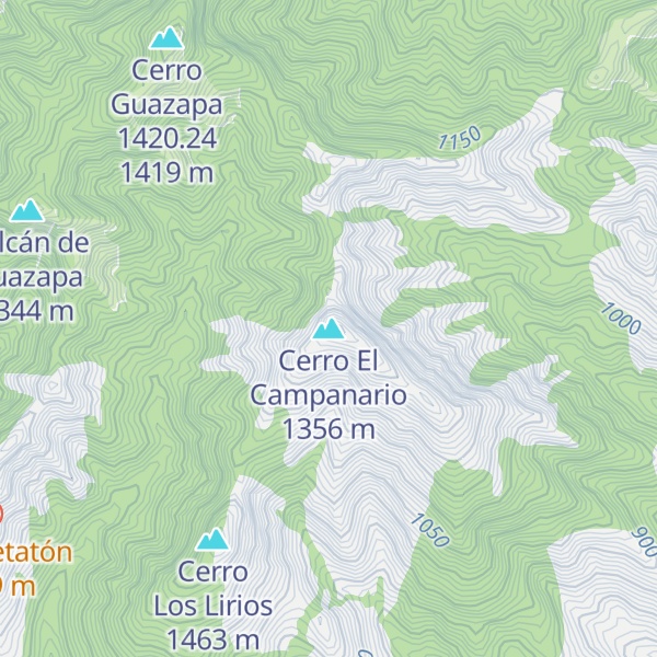 Map of Cerro El Campanario