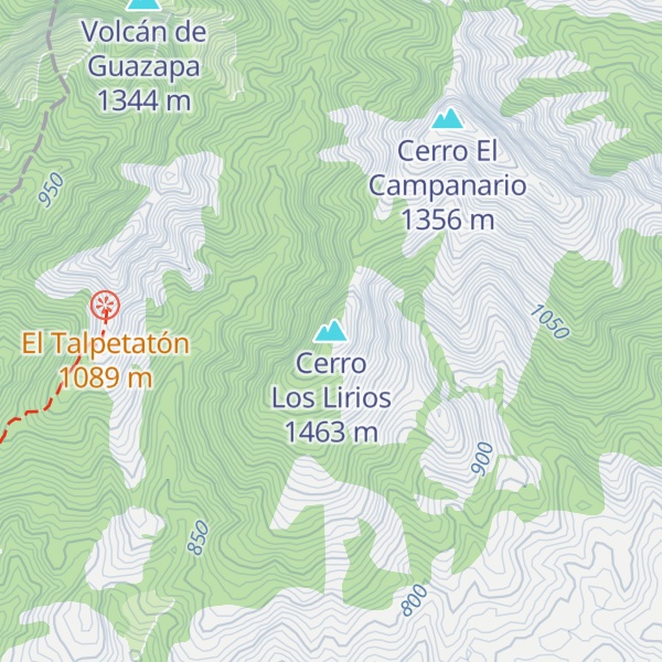 Map of Cerro Los Lirios