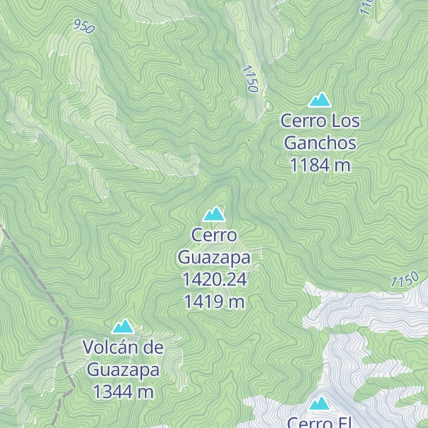 Map of Cerro Guazapa 1420.24