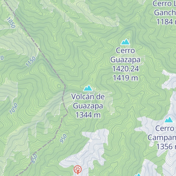 Map of Volcán de Guazapa