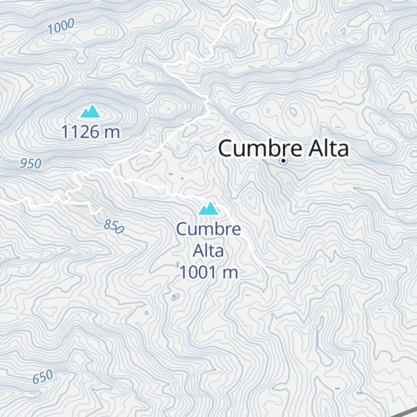 Map of Cumbre Alta