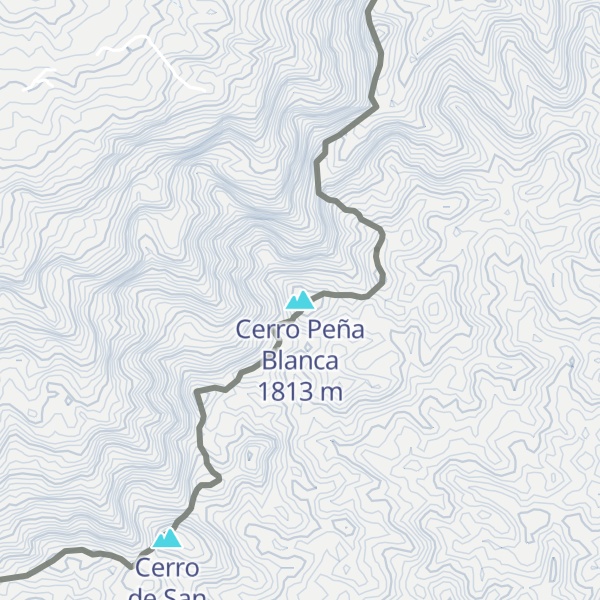 Map of Cerro Peña Blanca