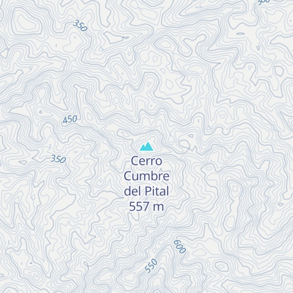 Map of Cerro Cumbre del Pital