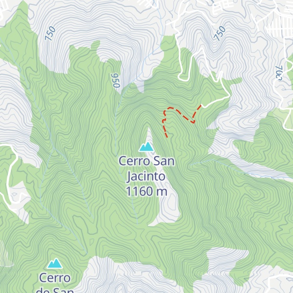 Map of Cerro San Jacinto