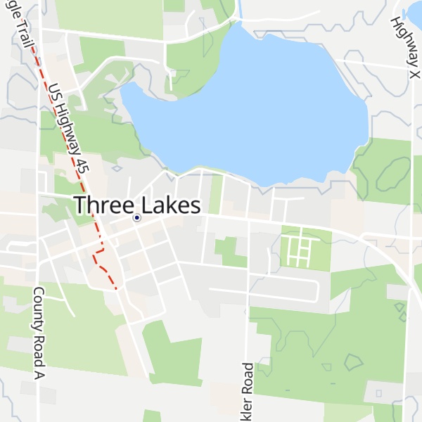Map of Three Lakes Information Bureau