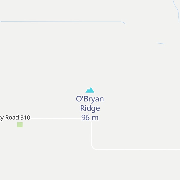Map of O'Bryan Ridge