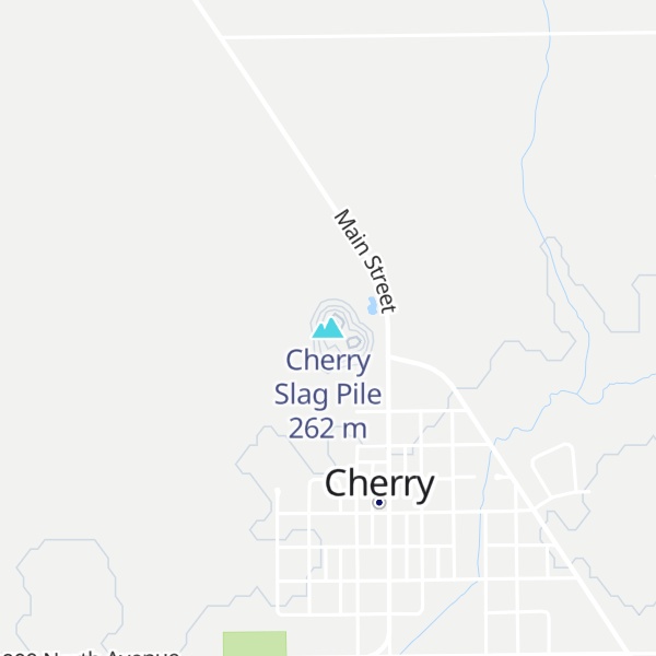 Map of Cherry Slag Pile