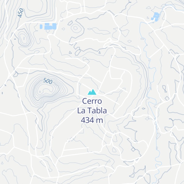 Map of Cerro La Tabla