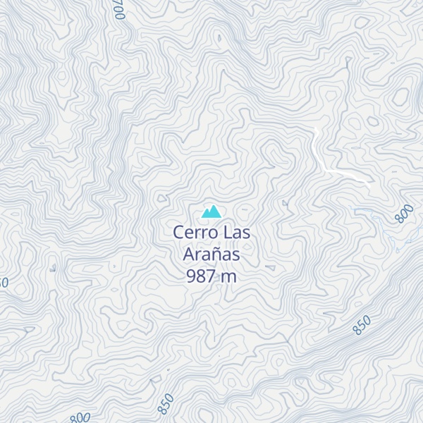 Map of Cerro Las Arañas