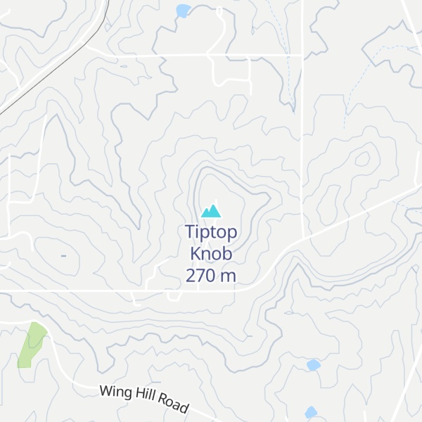 Map of Tiptop Knob