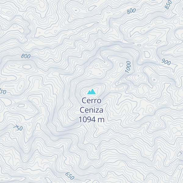 Map of Cerro Ceniza