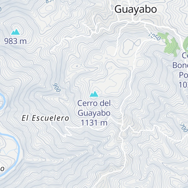 Map of Cerro del Guayabo
