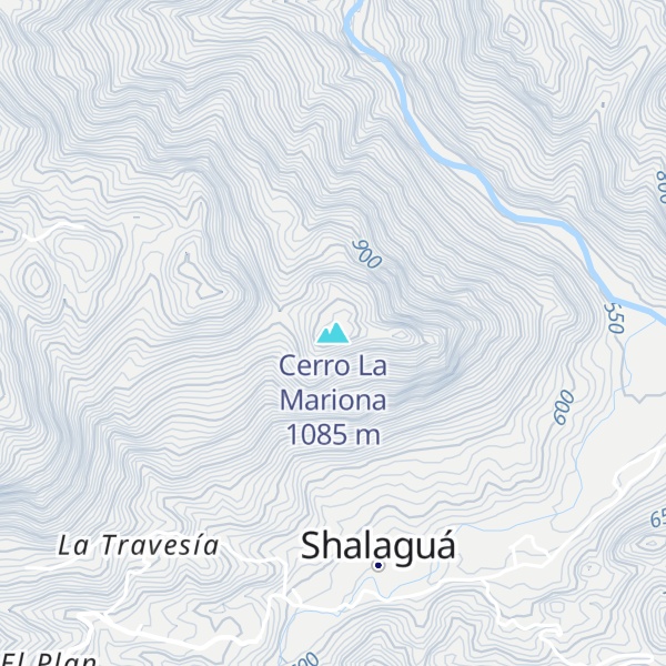 Map of Cerro La Mariona