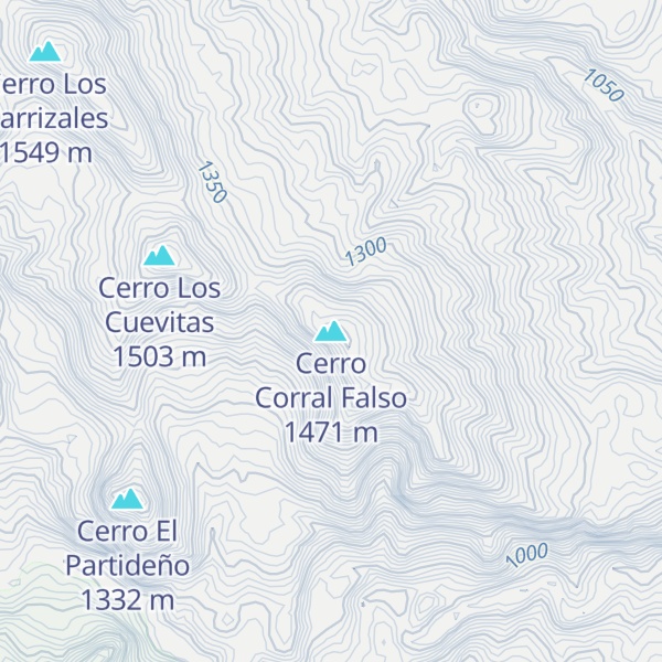 Map of Cerro Corral Falso