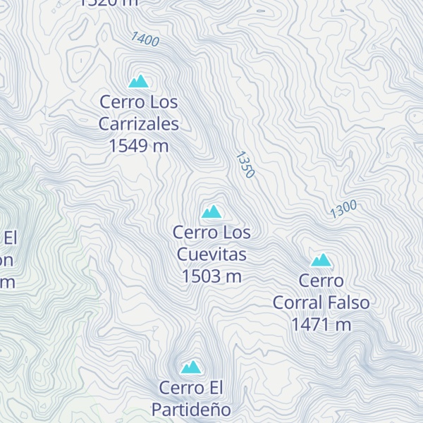 Map of Cerro Los Cuevitas