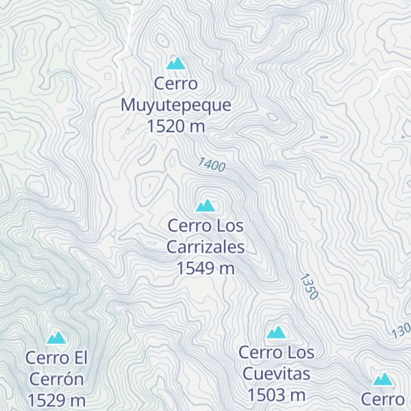 Map of Cerro Los Carrizales