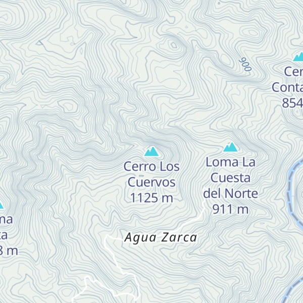 Map of Cerro Los Cuervos