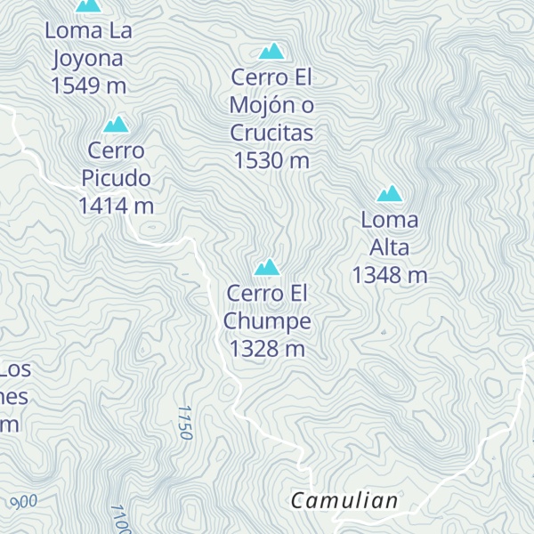 Map of Cerro El Chumpe