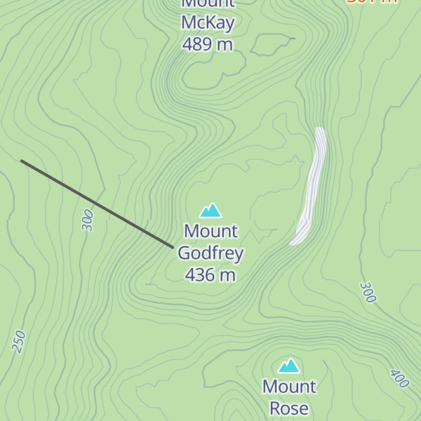 Map of Mount Godfrey