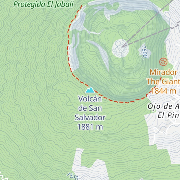 Map of Volcán de San Salvador
