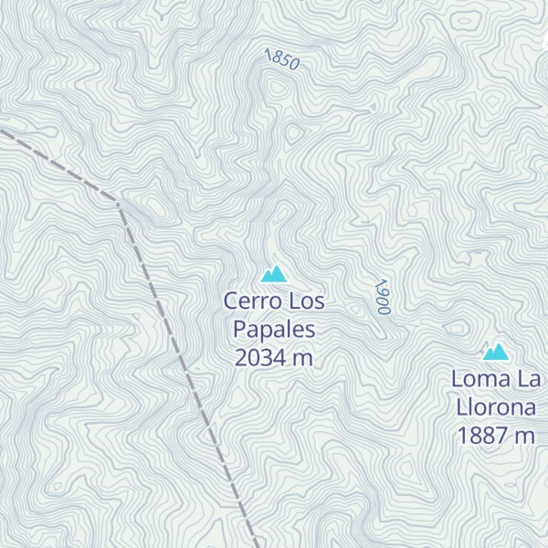 Map of Cerro Los Papales