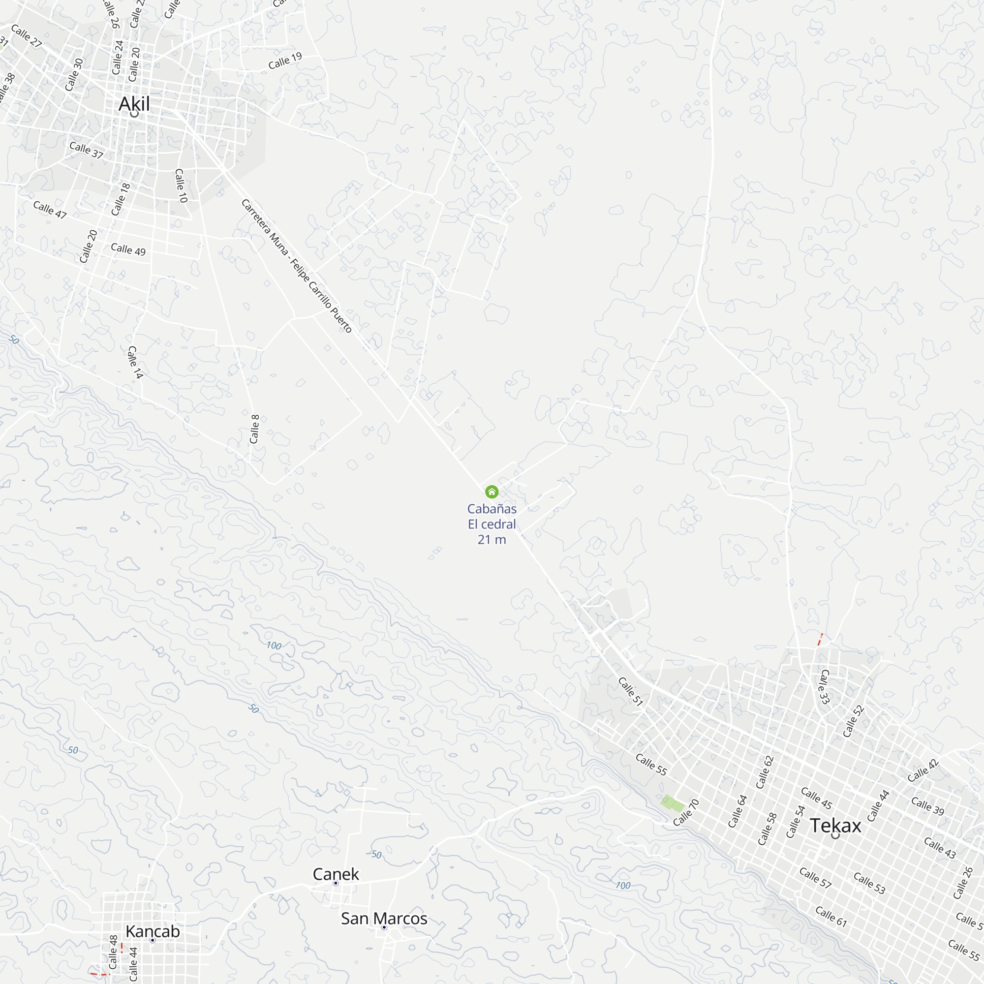 Cabañas El cedral map