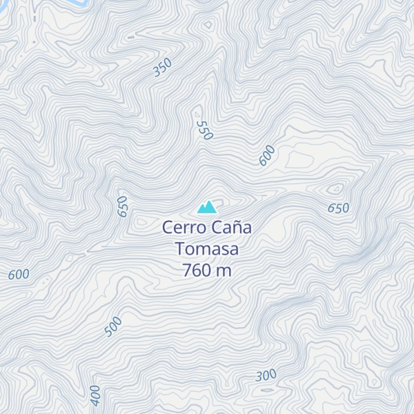 Map of Cerro Caña Tomasa