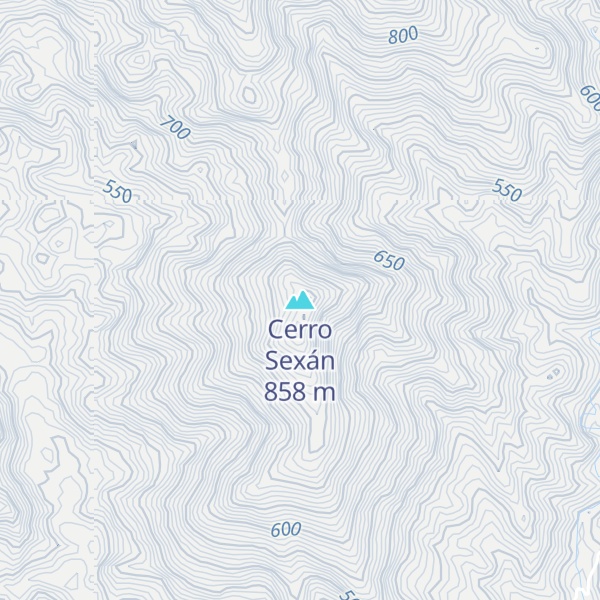 Map of Cerro Sexán