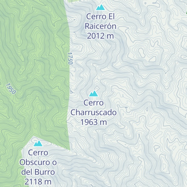 Map of Cerro Charruscado