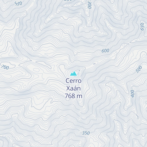 Map of Cerro Xaán