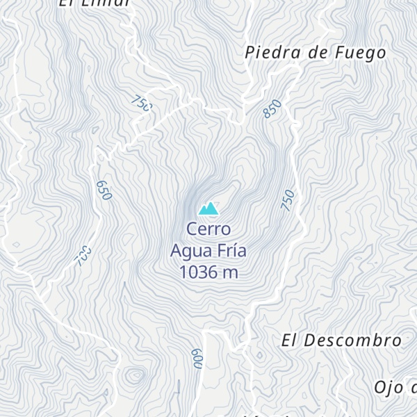 Map of Cerro Agua Fría