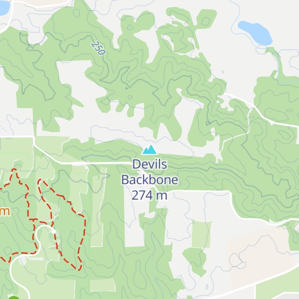 Map of Devils Backbone