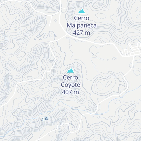 Map of Cerro Coyote