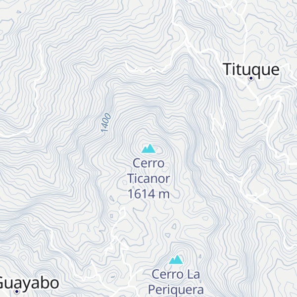 Map of Cerro Ticanor