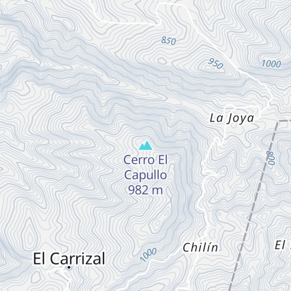 Map of Cerro El Capullo