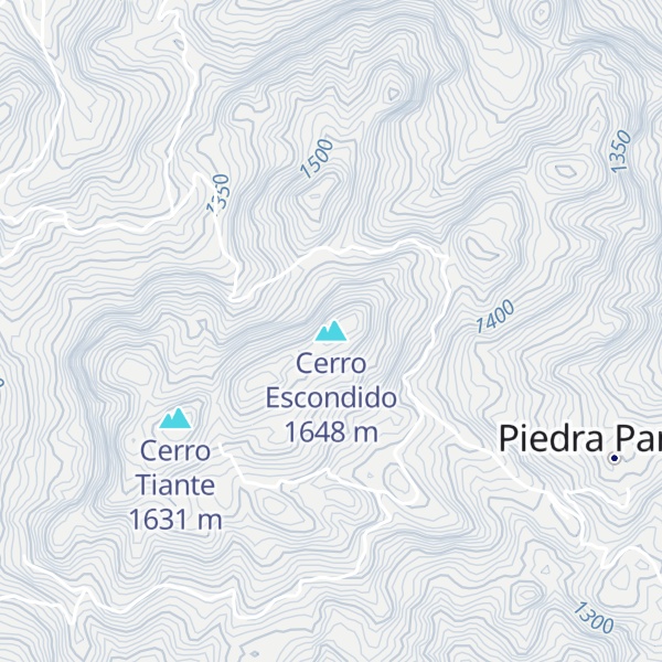 Map of Cerro Escondido