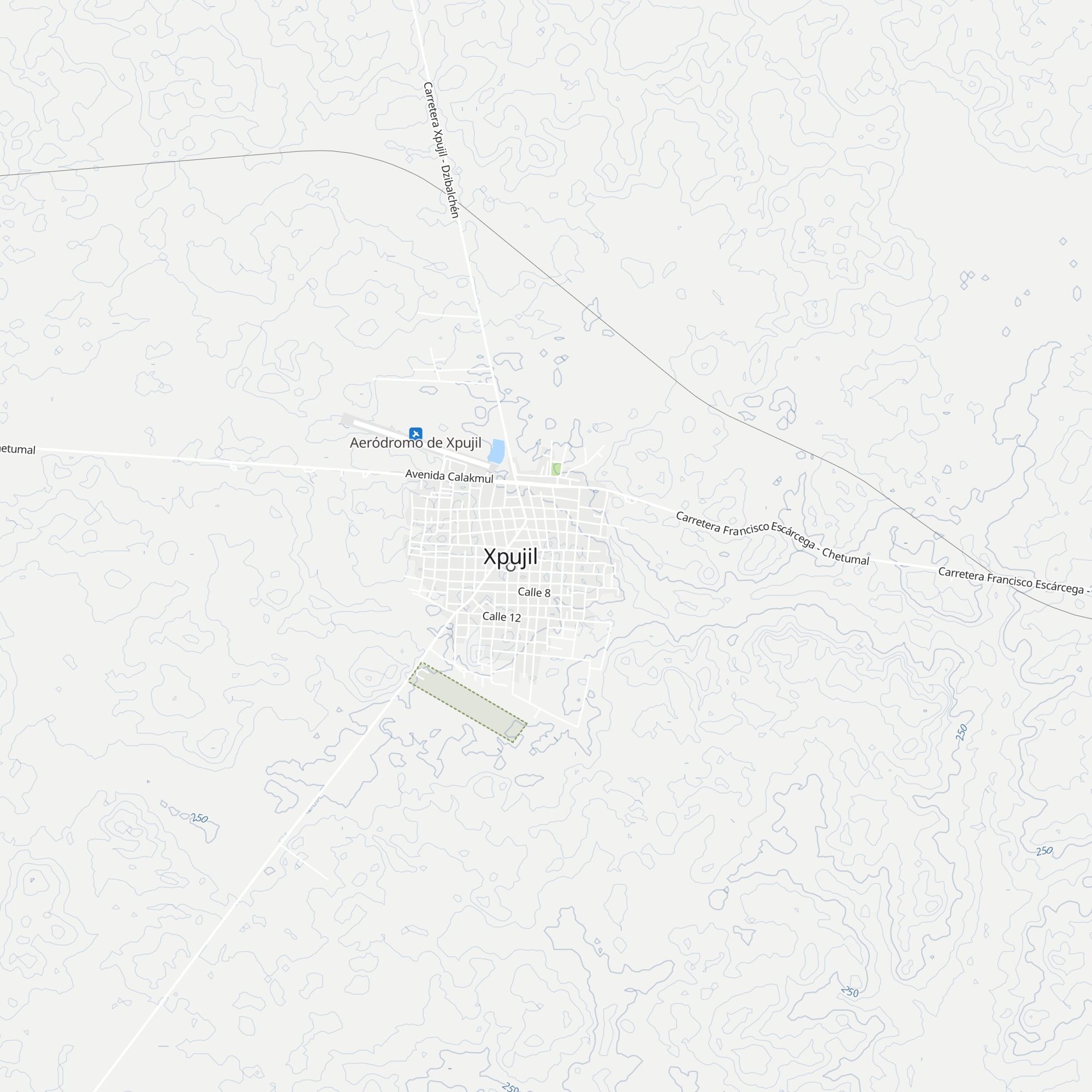 Cabanas Chaac Calakmul map