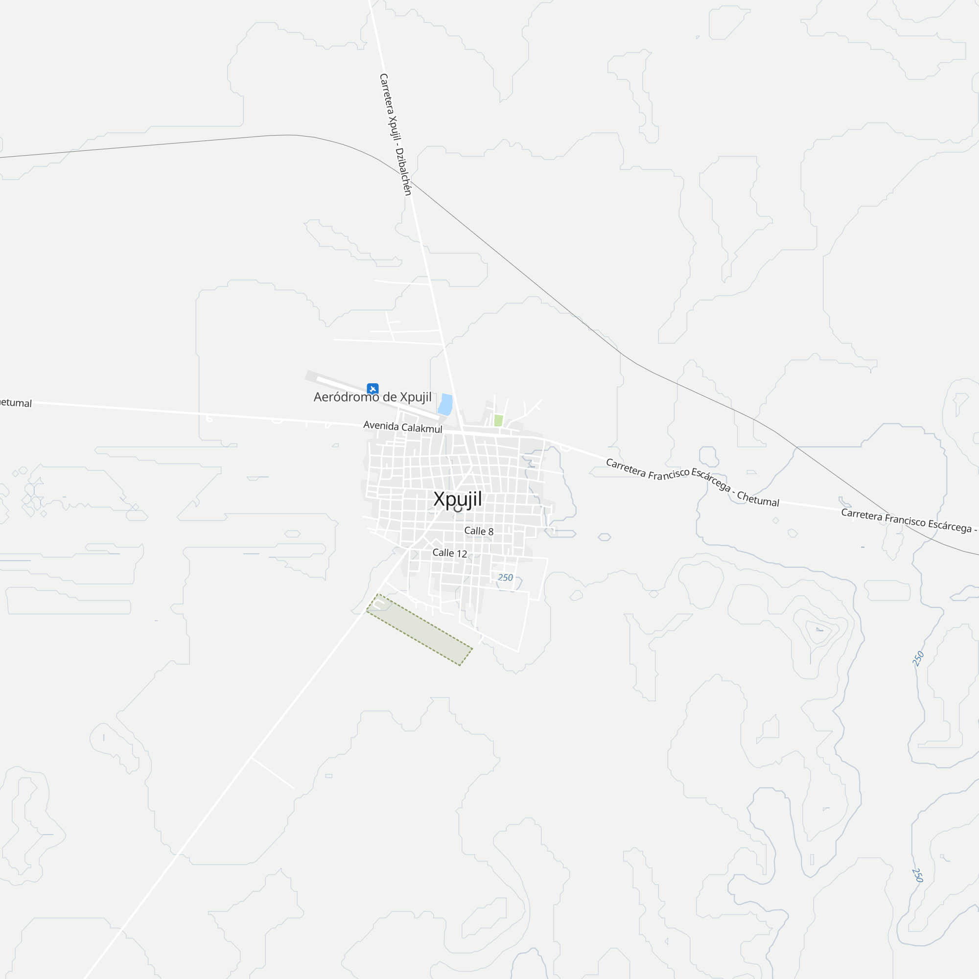 Cabanas Chaac Calakmul map