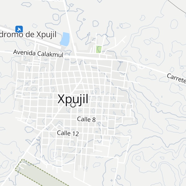 Map of Cabanas Chaac Calakmul