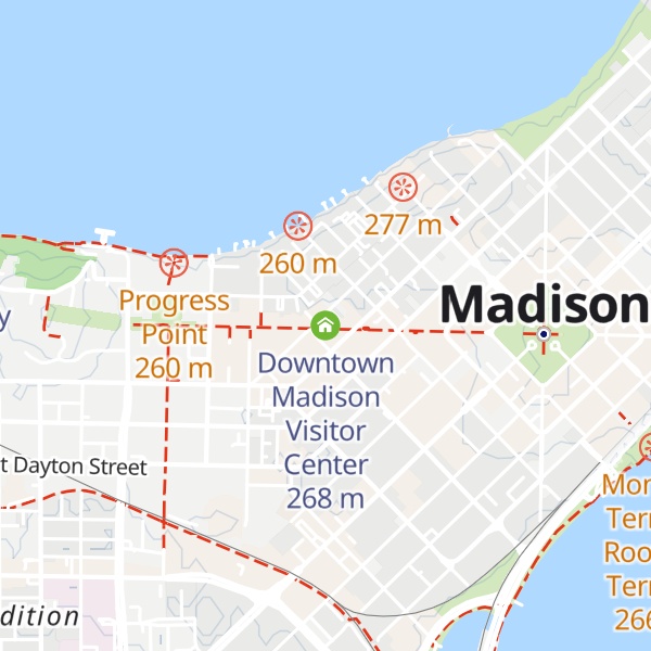 Map of Downtown Madison Visitor Center