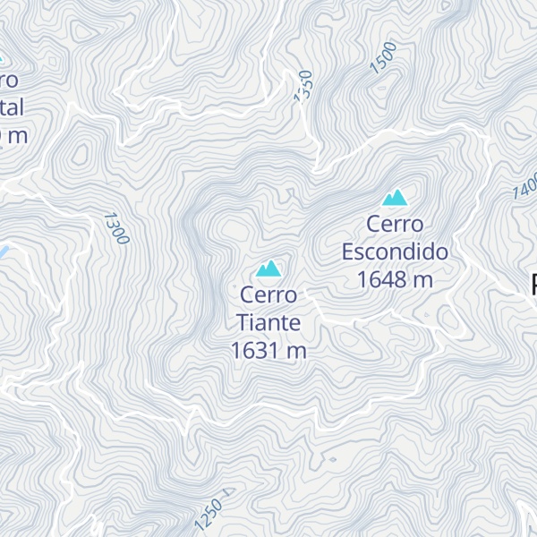 Map of Cerro Tiante